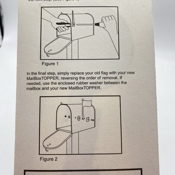 Soccer Ball Mail Box Topper Flag Metal New Mailbox Topper Blue White Red - Picture 6 of 8